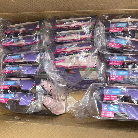 Hanes Women’s ComfortSoft Hipsters – LOT 23 - 64 pcs – 16 packs (4 ea) – Sz 7 - Picture 3 of 3